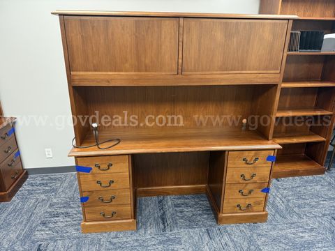 Used Office Desks, bookcase and cabinet