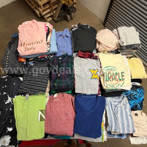 Two Large Boxes of USED Shirts, Pants, Shorts, Dresses, and Skirts