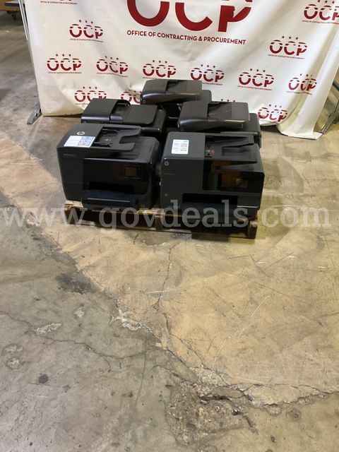 Lot Of 5 Hp Printers - Power On