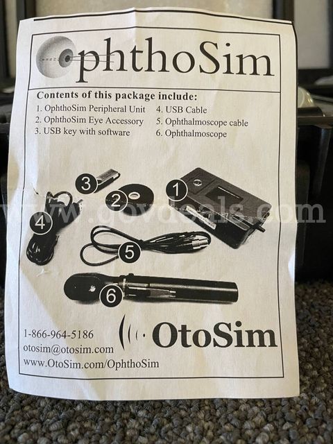 1 LOT OF 2 -OphthoSim equipment
