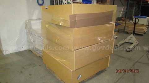 Wood storage cubbies - 4 each