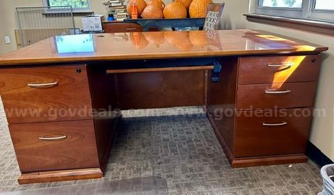 USED-Desk 41.75" wide X 71.5 long--30" tall.