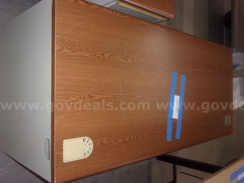 Desk with two drawer file cabinet