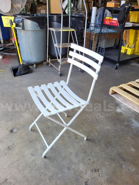 Used metal bistro chairs