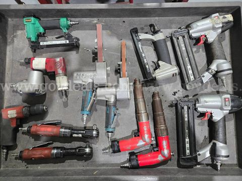 Several different styles and brands of air tools