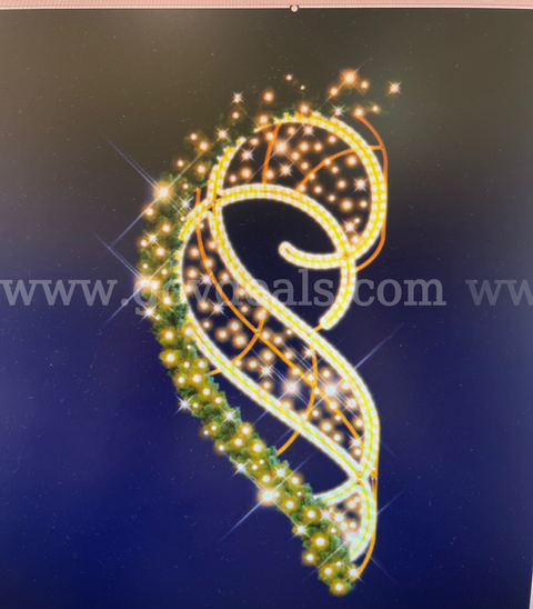 Holiday Outdoor Decor Calypso Golden Garland Pole Mount Qty 5 (1-5 of 17 available units)