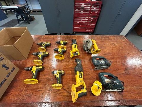 Lot DeWalt and Black and Decker Power Tools.
