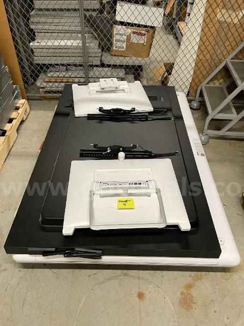 4 large display monitors