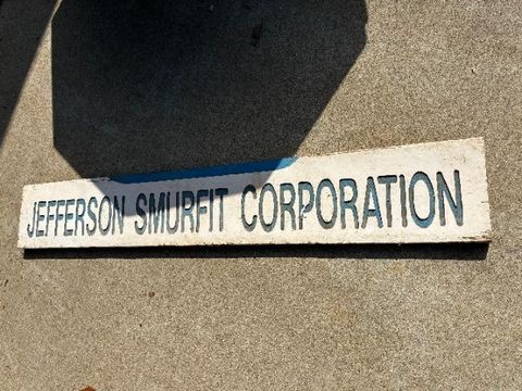 Vintage Jefferson Smurfit Corporation Sign