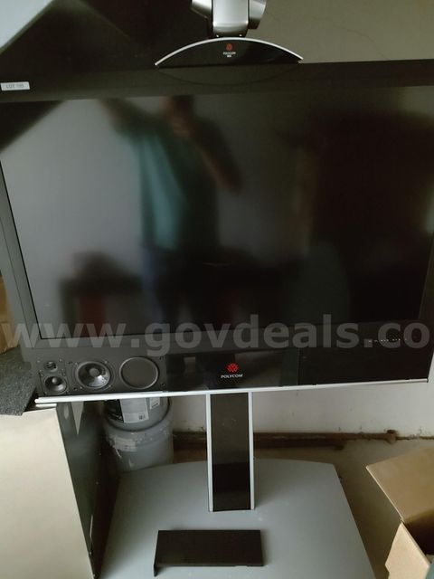 Polycom TV with Cart