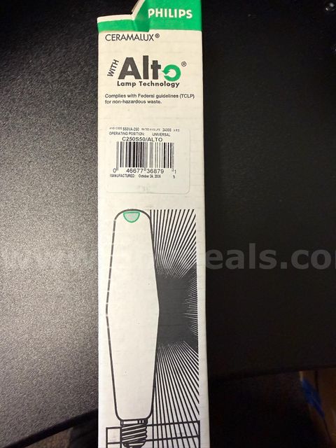 Philips Ceramalux with Alto Lamp Tech 250 W HPS