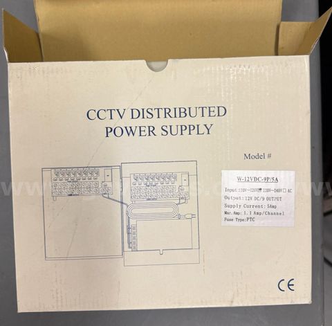 Cantek CCTV Distributed Power Supply PS-9DC/5A
