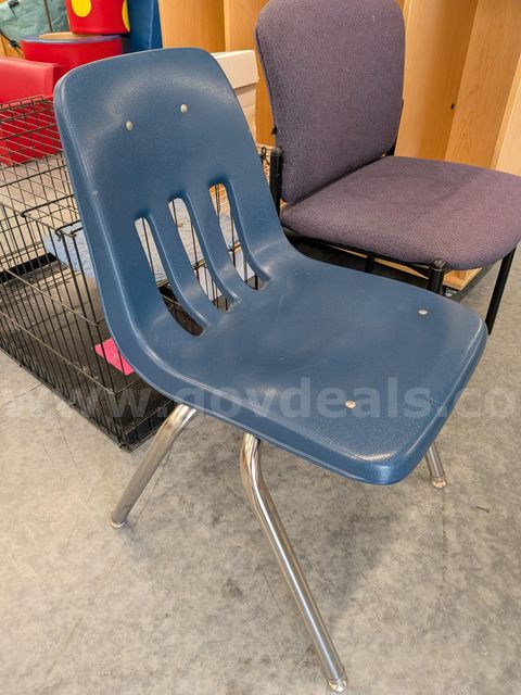 High School blue chair