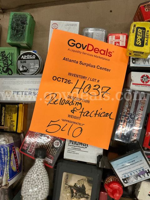 Firearm Parts & Accessories: "Reloading & Tactical Supplies" (OCT26-H037)