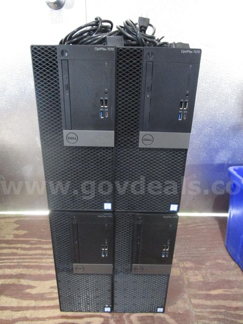 (4) Used Dell Computer Towers; Optiplex 7070