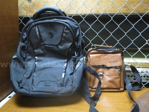 (1) Used Brown/Black, Weixier Bag; (1) Used Black Swiss Gear Backpack