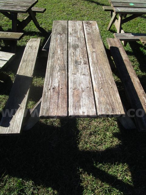 (1) Used Wood Picnic Table