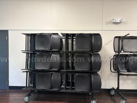 Folding Chairs qty 224, Folding Chair Carts qty 5