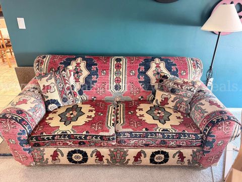 6' Custom Silk Sofa