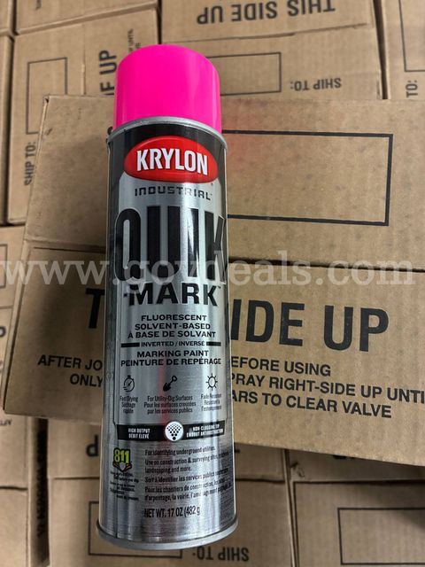 457 Cans of Pink Krylon Quik Mark Inverted Marking Paint