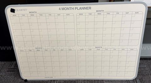 24" X 35" Hanging Dry Erase 4-Month Planner