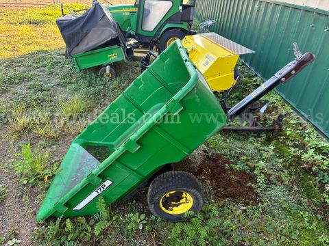 Green lawn mower trailer