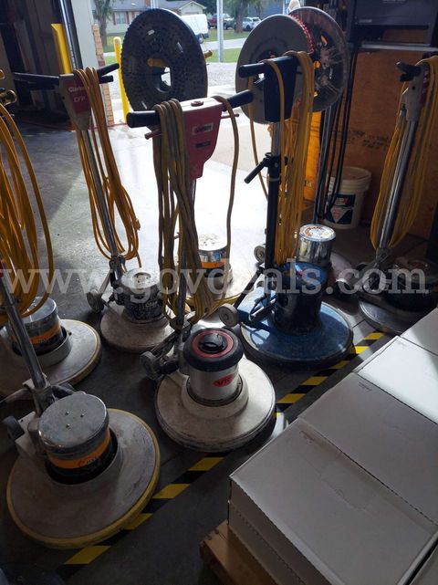 Lot of 16 Commercial Floor Machines/Buffers – 20" & 17"