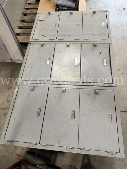Set of lockers, 9 total