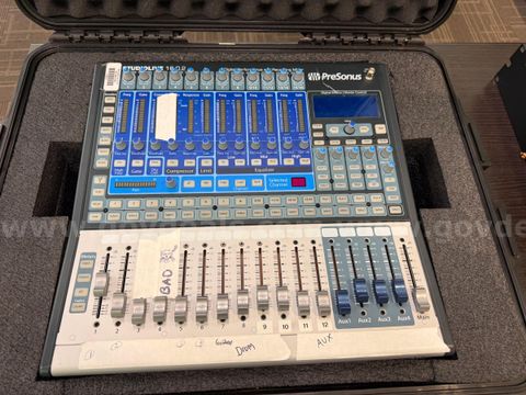 PreSonus StudioLive 16.0.2 Digital Mixer with Hard Case + QSC RMX 850a Power Amplifier (Sold As-Is, Known Issues)