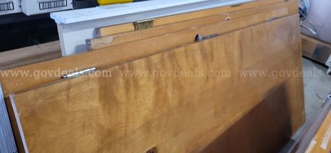 Lot of 7 Solid Core Birch Doors w/ Door Jambs
