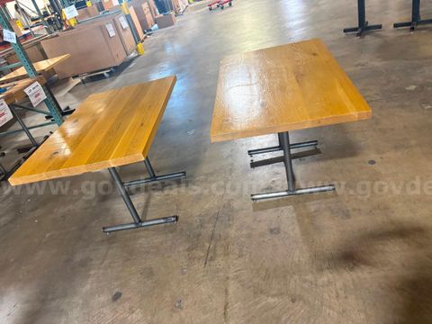 Solid Wood Restaurant Dining Rectangle Table- 2 UNITS