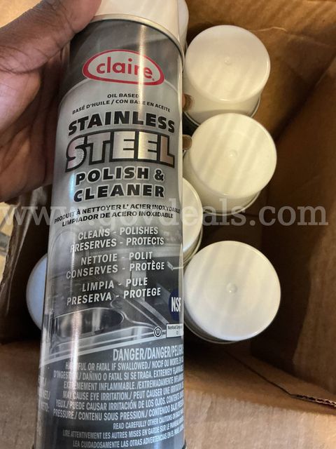 Claire Stainless Steel Polosh & Cleaner - 8 Cans