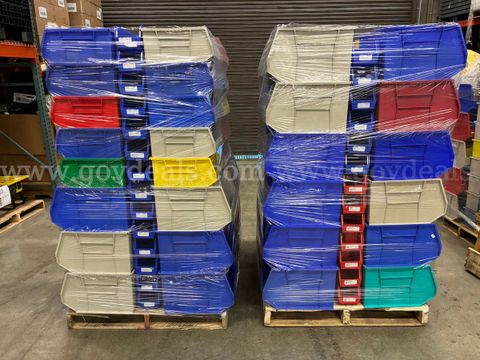 Lot of 2 Pallets of Akro Bins (432-11)
