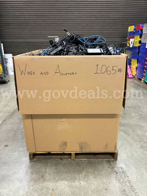 Gaylord of Misc. Wires and Power Adapters, Gross Weight 1065 lbs. (432-17)
