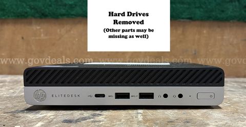Lot of 16 Computers: HP EliteDesk 800 G3 Mini (Hard Drives Removed) (429-48)