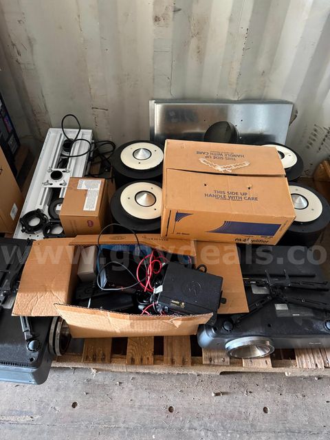 lot of a/v equipment