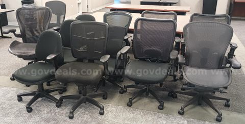 Lot of Black Rolling Chairs