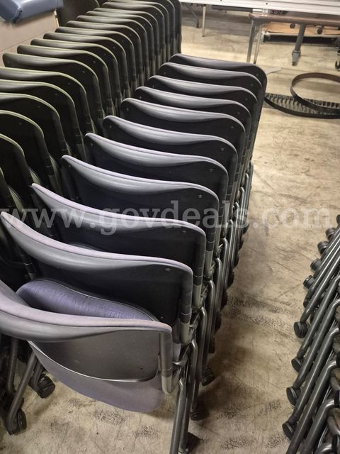 LOT of Approx. 11 Rolling Student Desk CHAIRS