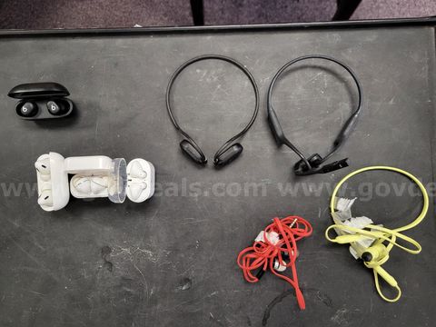 Assortment of headphones and earbuds