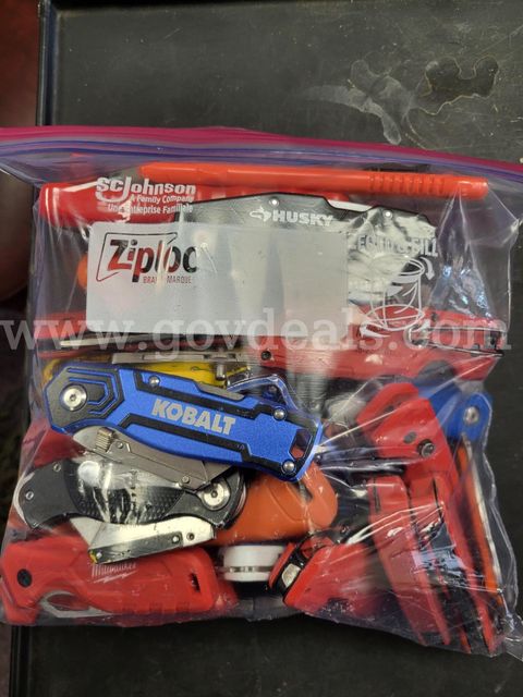 Assortment of utility knives and box cutters