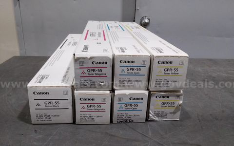 Lot of (7) Canon GPR-55 Toners. New / Old stock, all are expired.