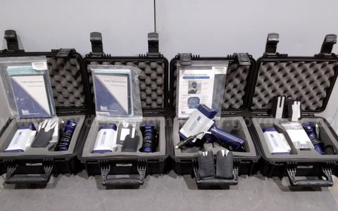 Lot of (4) Kustom Signal Falcon HR speed gun.