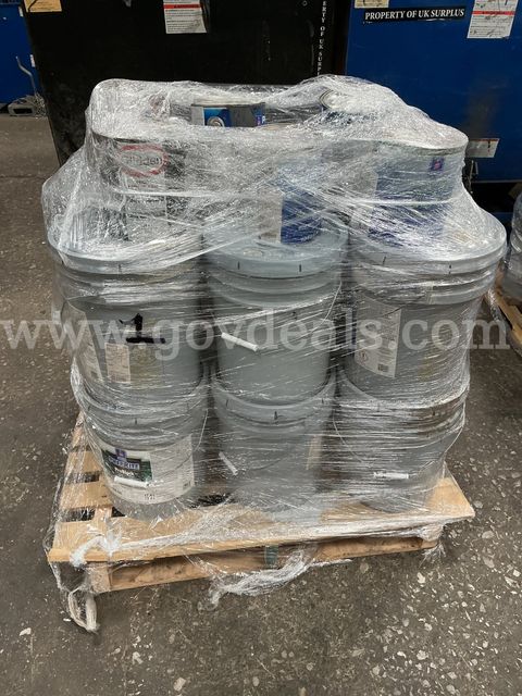 12 - Partial 5 - Gallon and 6 - Partial 1 Gallon Buckets of Paint