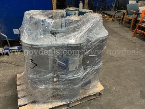 12 - Partial 5 - Gallon and 8 - Partial 1 Gallon Buckets of Paint