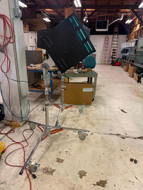 Large LED Studio Soft Light Panels with Matthews Low Boy Junior Rolling Stands, Lot of 2, USED