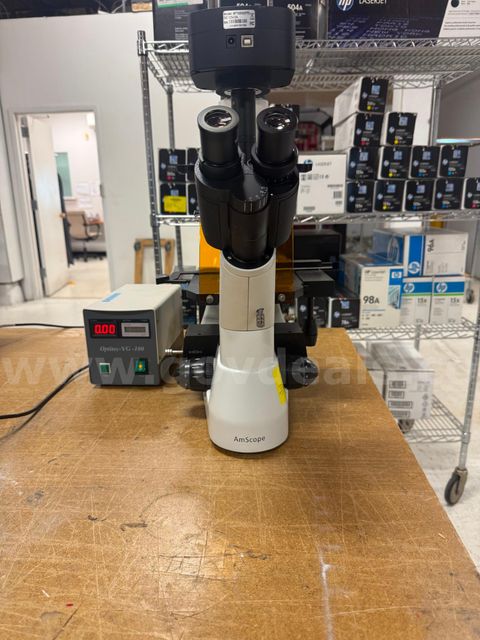 AmScope IN300T-FL Inverted Fluorescence Microscope