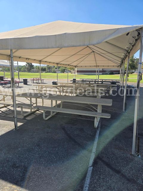 Various School Picnic Tables & Benches Sold As a Lot