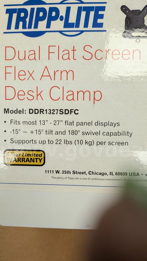 Box 1 (4 per box) of Dual Flat Screen Flex Arm Desk Clamps