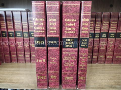 Complete 2022 Colorado Revised Statutes Annotated – Titles 1-44 with Index & Court Rules