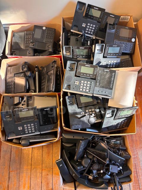 Assorted Desk Phones & Tech